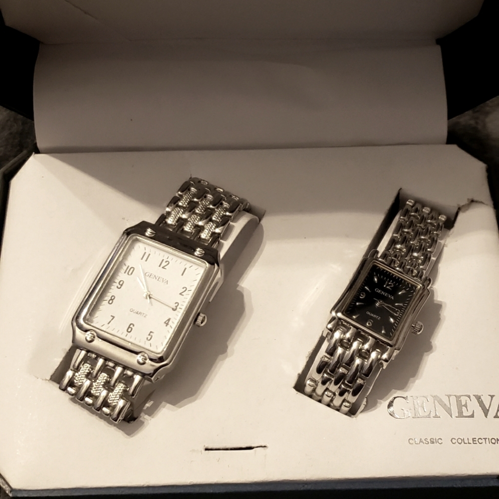 Brand new, never worn Geneva his and hers watches
